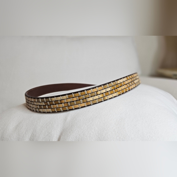 Tommy Bahama Leather Woven Belt - Picture 4 of 9